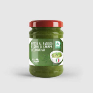pesto al basilico e semi di canapa